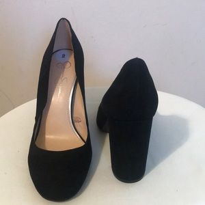 Black suede shoes